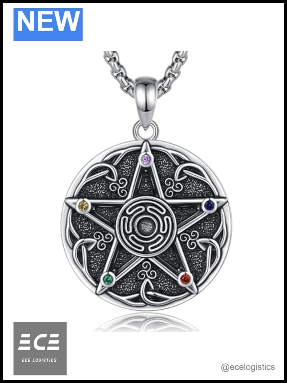 Mushroom Raven Witch Necklace 925 Sterling Silver Pendant Wiccan Jewelry